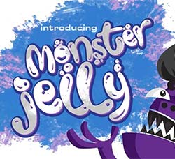 超级可爱的英文卡通字体：Monster Jelly Font
